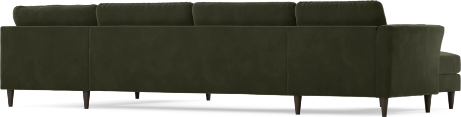 Bridge - 3-sits soffa med schäslong vänster och divan höger - Grön