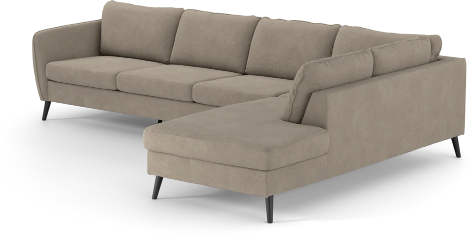 County - 3-sits soffa med divan höger - Beige