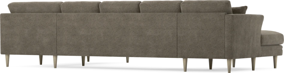 Eden - 3-sits soffa med schäslong vänster och divan höger - Brun