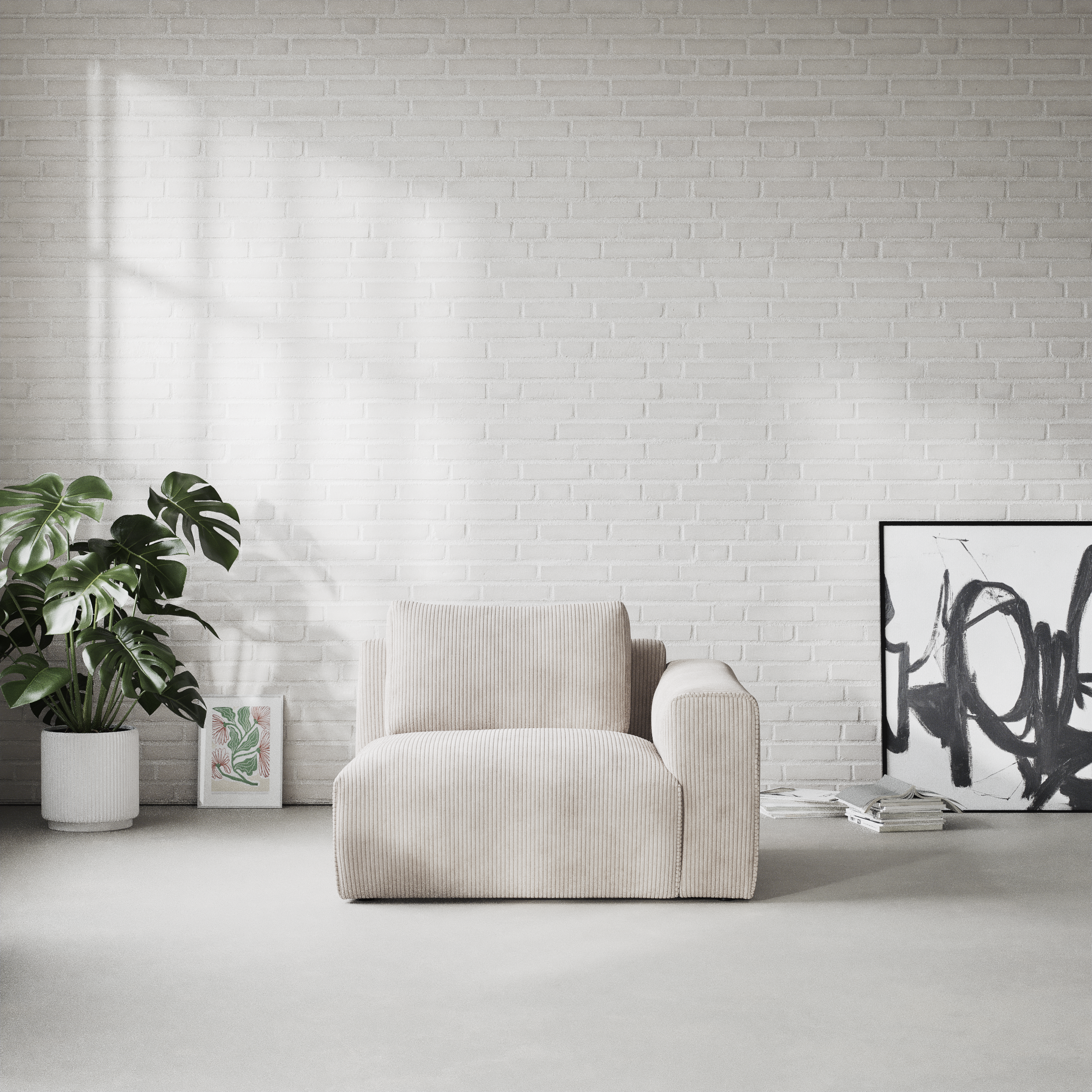 Free, 1,5-sits med armstöd höger