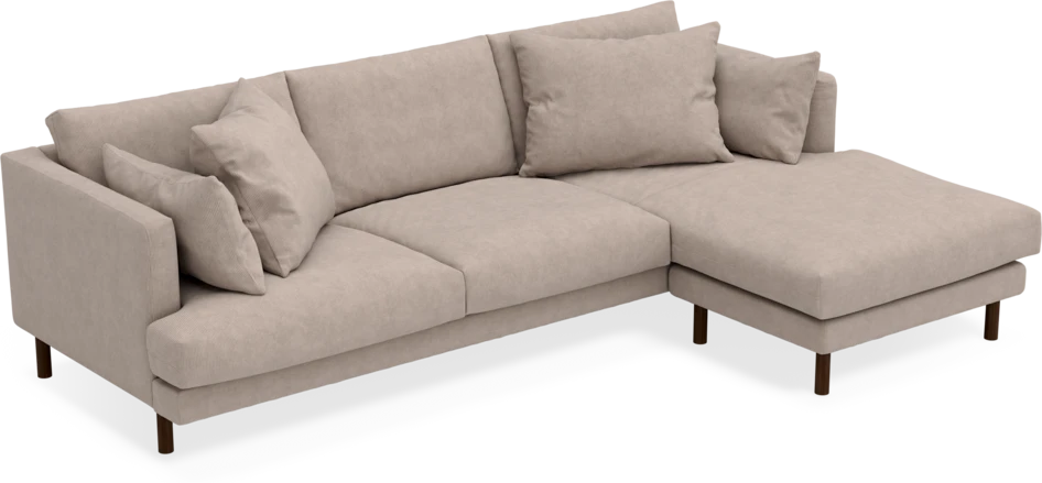 Harper - 4-sits med schäslong höger  - Beige
