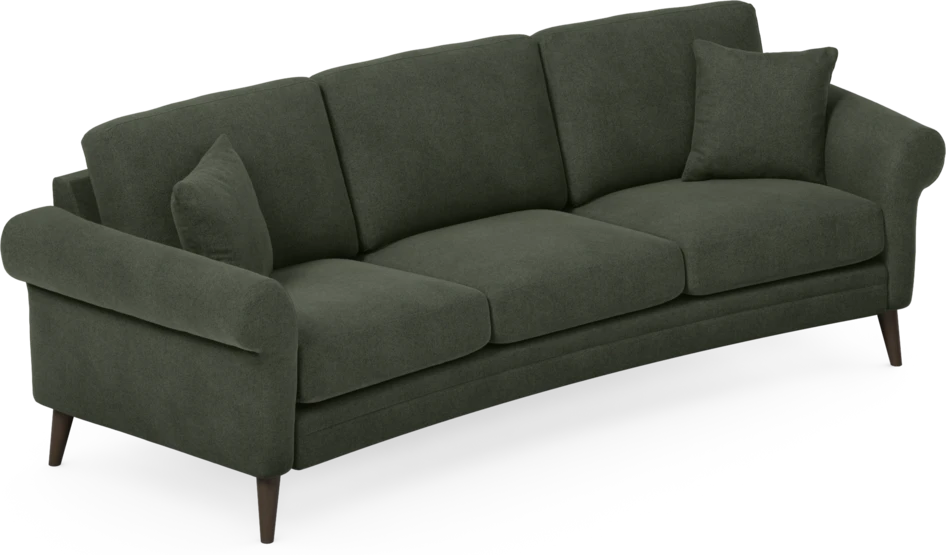 Eden - 3-sits soffa svängd - Grön