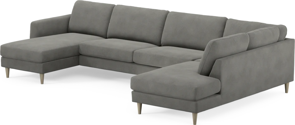 Bridge - 3-sits soffa med schäslong vänster och divan höger - Grå