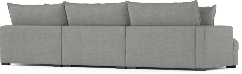 Rossi - 3-sits soffa med divan höger - Grå