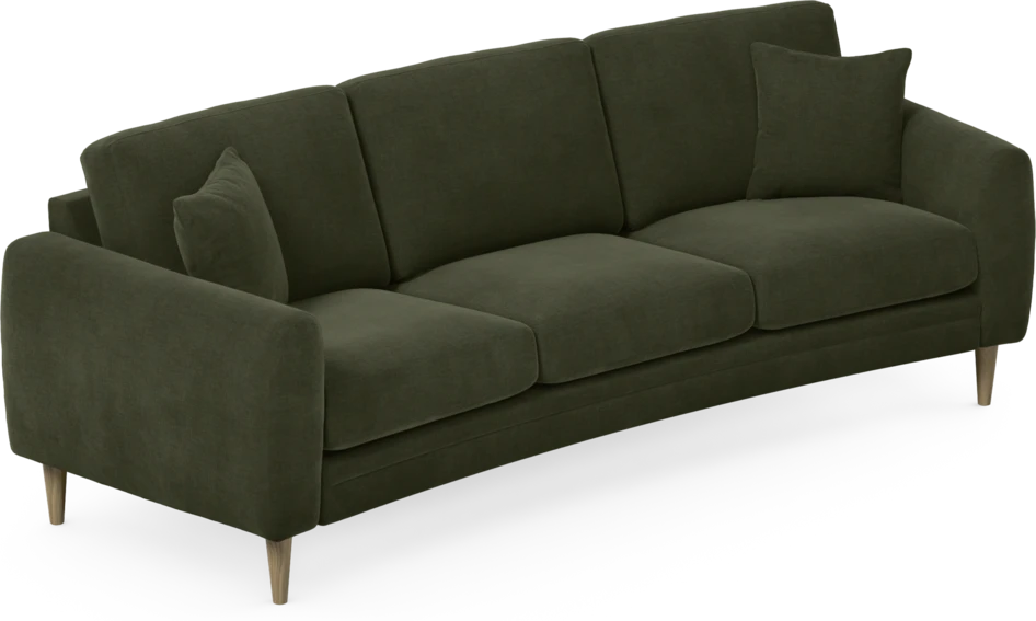 Eden - 3-sits soffa svängd - Grön