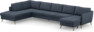 County - 4-sits soffa med divan vänster och schäslong höger - Blå