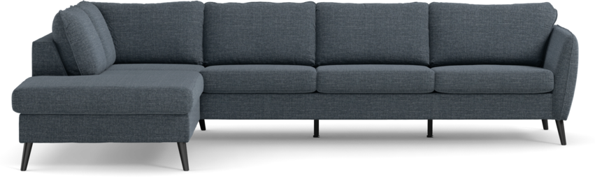 County - 3-sits soffa med divan vänster - Blå
