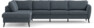 County - 3-sits soffa med divan vänster - Blå