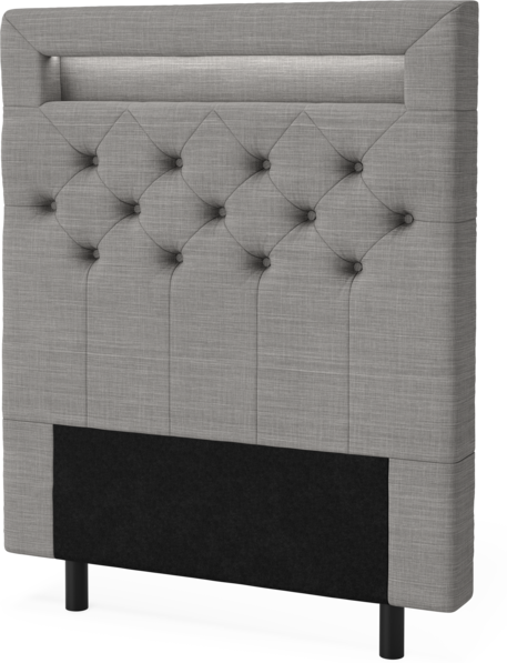 New York led - Sänggavel, 90-210 cm - Grå