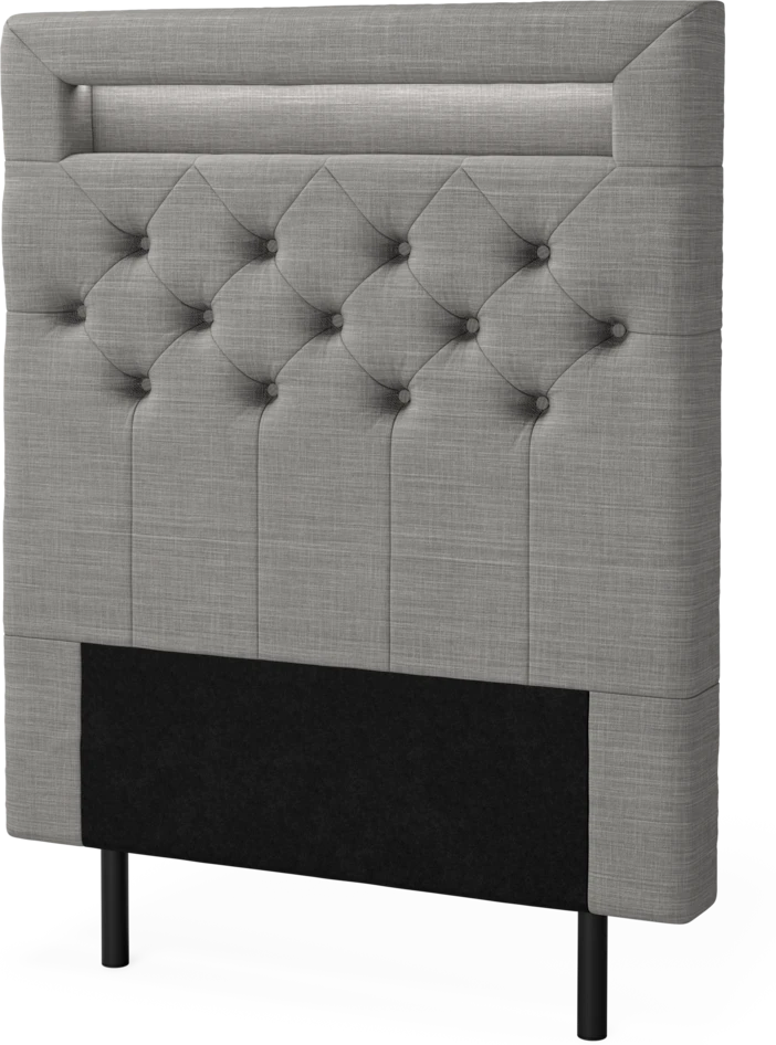 New York led - Sänggavel, 90-210 cm - Grå
