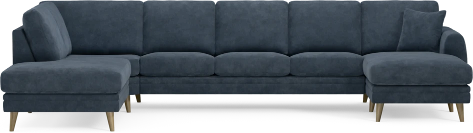 Eden - 3-sits soffa med divan vänster och schäslong höger - Blå