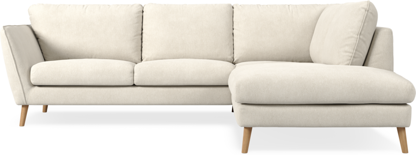 Madison Lux - 2-sits soffa med divan höger - Vit