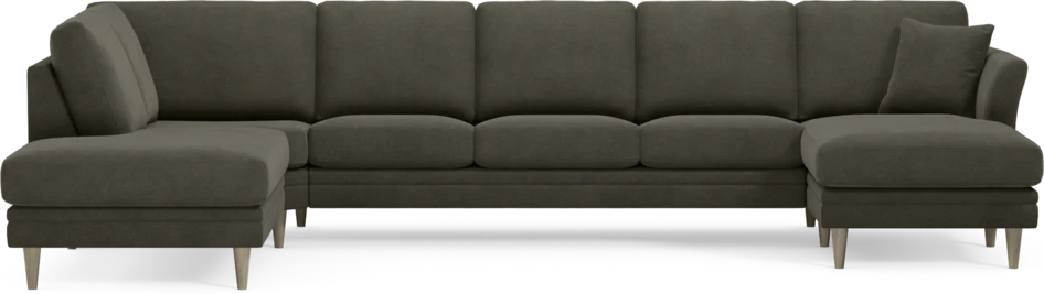 Eden - 3-sits soffa med divan vänster och schäslong höger - Grå