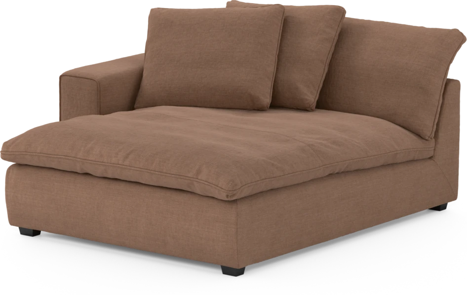 Bellora - Schäslong XL med armstöd vänster - Orange