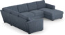 Friday - Hörnsoffa, 2+3-sits med schäslong höger - Blå