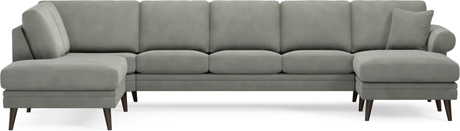 Eden - 3-sits soffa med divan vänster och schäslong höger - Grå