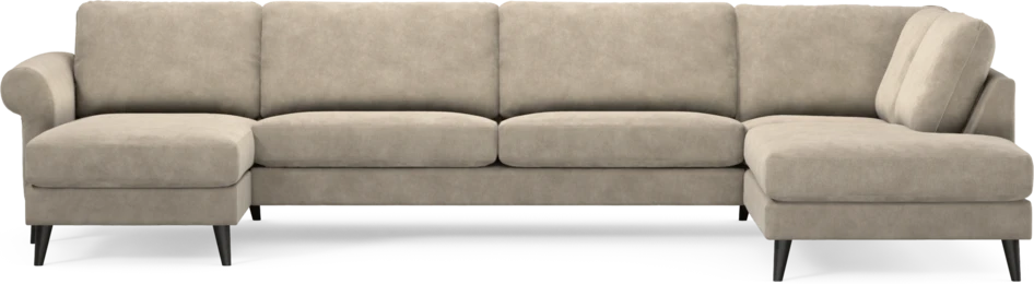 Bridge - 3-sits soffa med schäslong vänster och divan höger - Beige