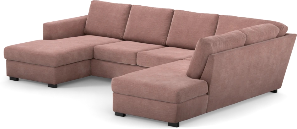 Friday - 3-sits soffa med schäslong vänster och divan höger - Rosa