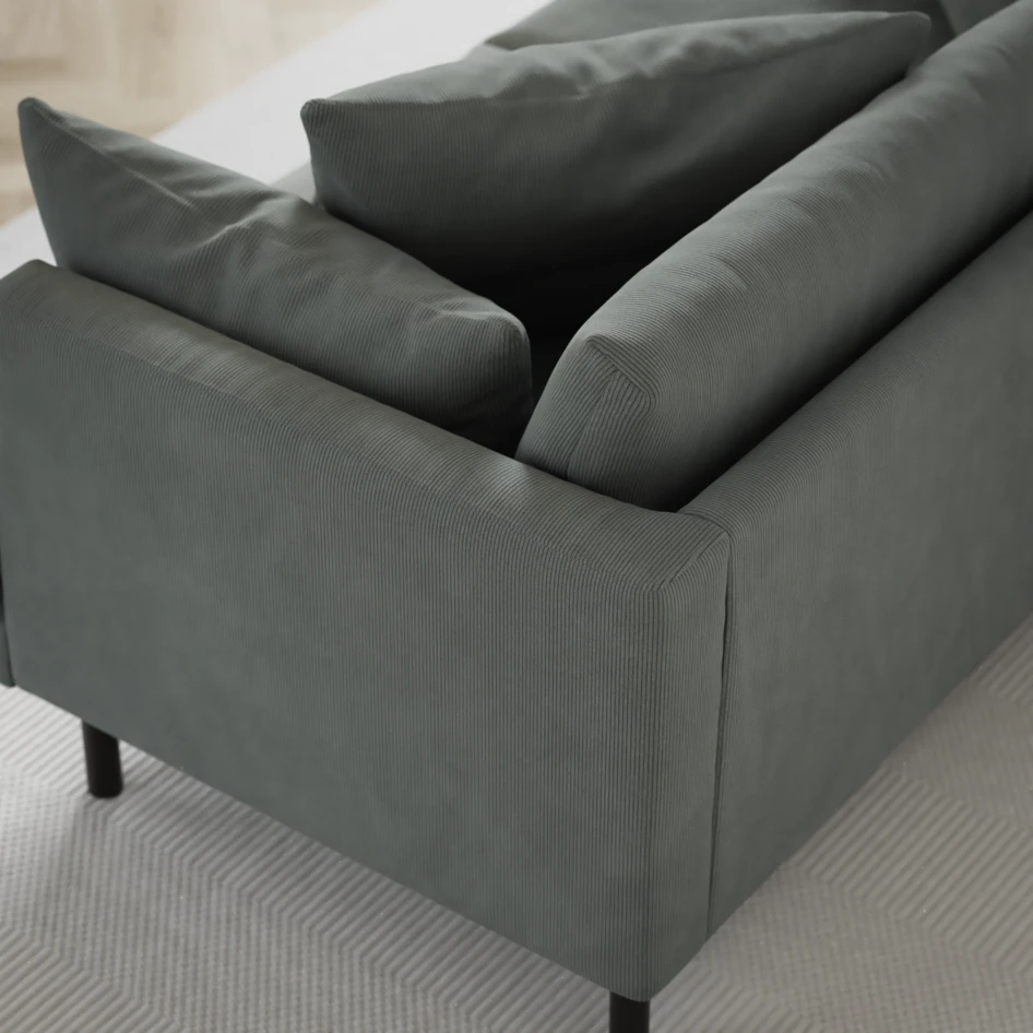 Harper - 3-sits soffa med divan vänster - Grön