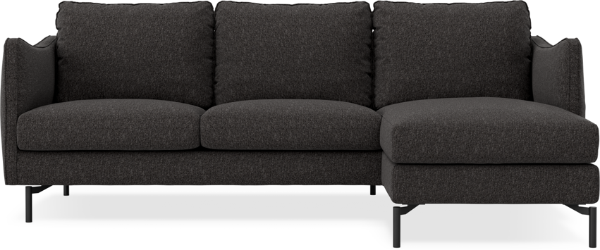 Madison - 2-sits soffa med schäslong höger - Svart
