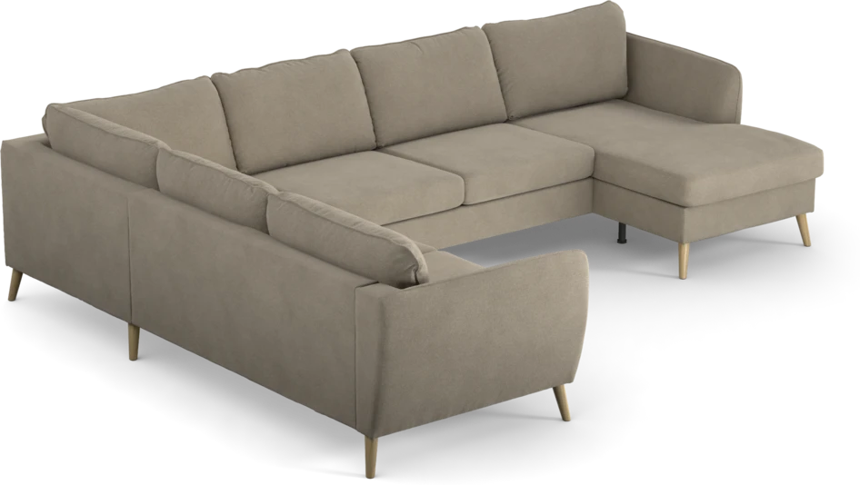County - Hörnsoffa, 2+3-sits med schäslong höger - Beige