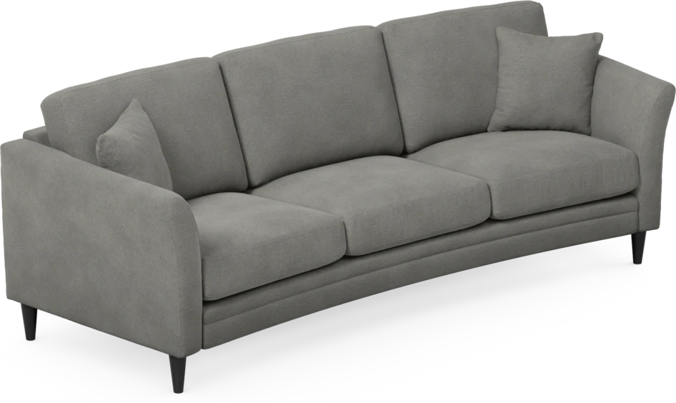 Eden - 3-sits soffa svängd - Grå