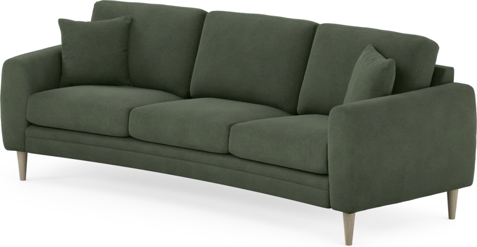 Eden - 3-sits soffa svängd - Grön