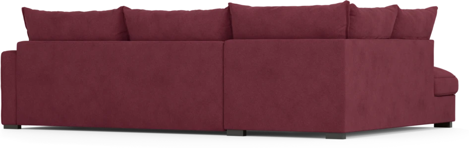 Mila - 3-sits soffa med divan vänster - Röd