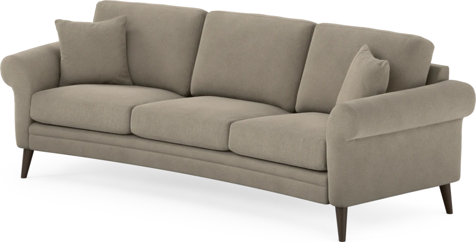 Eden - 3-sits soffa svängd - Beige