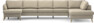 County - 4-sits soffa med schäslong vänster och divan höger - Beige