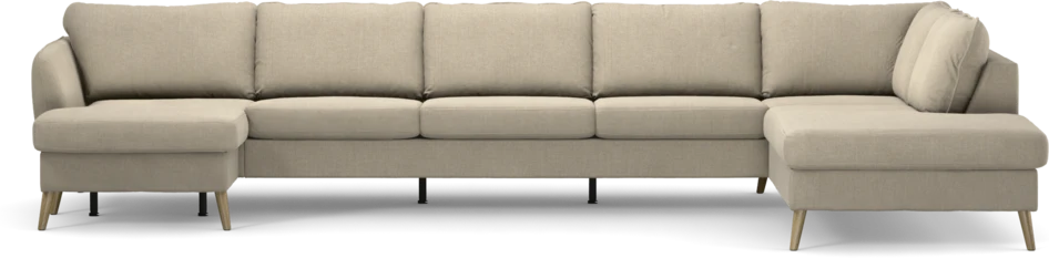 County - 4-sits soffa med schäslong vänster och divan höger - Beige