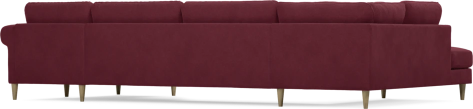 Bridge - 3-sits soffa med divan vänster och schäslong höger - Röd
