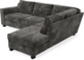 Friday - 2,5-sits soffa med divan höger - Grå