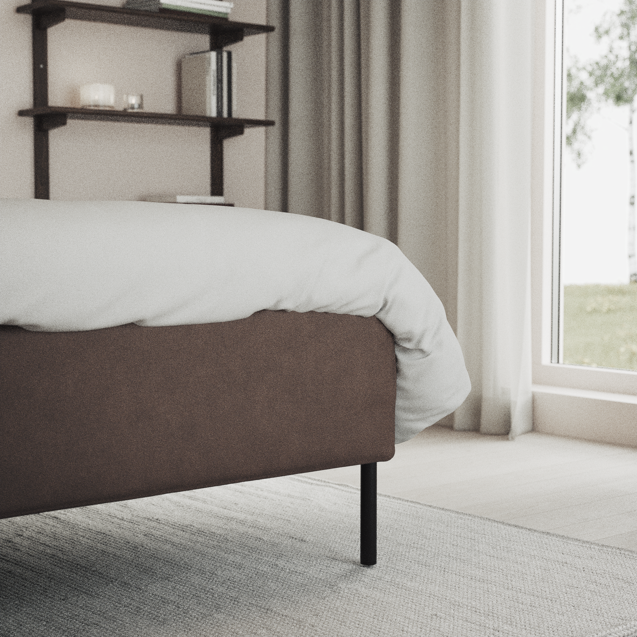 Delux Exclusive - Kontinentalsäng, enkelsäng 120 cm med bäddmadrass och sängben - inspiration