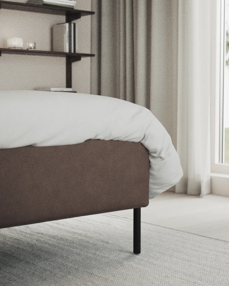 Delux Exclusive - Kontinentalsäng, enkelsäng 120 cm med bäddmadrass och sängben - inspiration