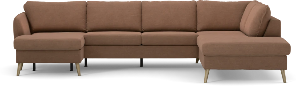 County - 3-sits soffa med schäslong vänster och divan höger - Orange