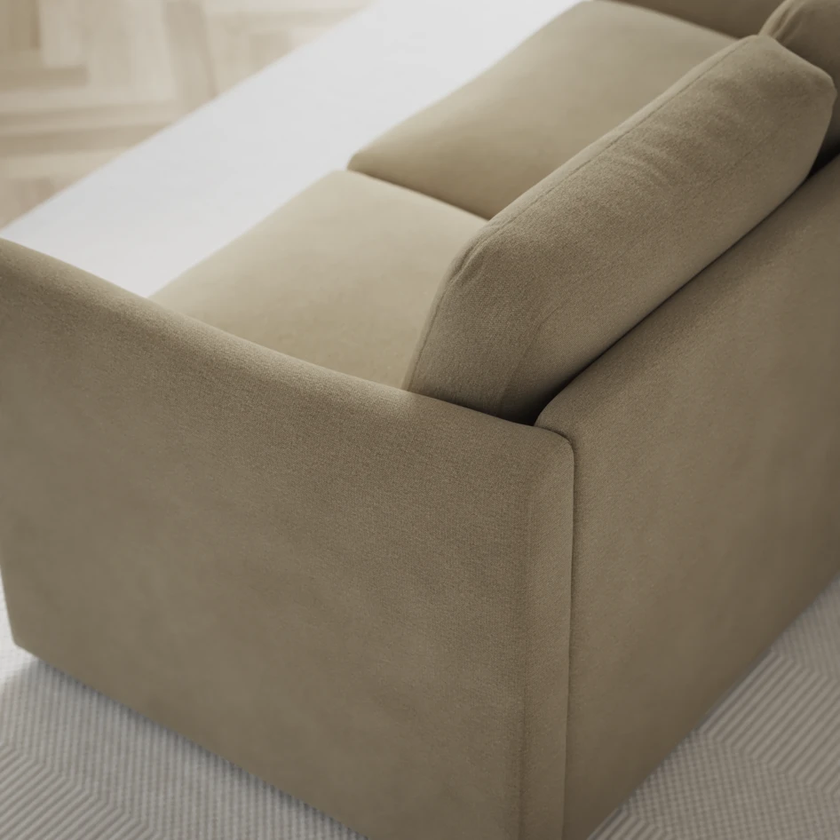 Öland - Bäddsoffa med schäslong vänster och divan höger - Beige