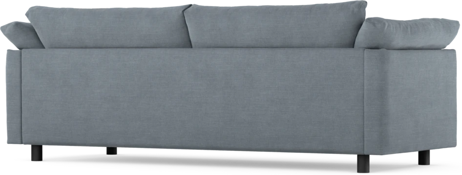 Cherrie - 3-sits soffa, hel dyna, fast klädsel - Blå