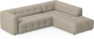 Bella - 3-sits soffa med divan höger - Beige