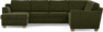 Friday - Hörnsoffa, 3+2-sits med schäslong vänster - Grön