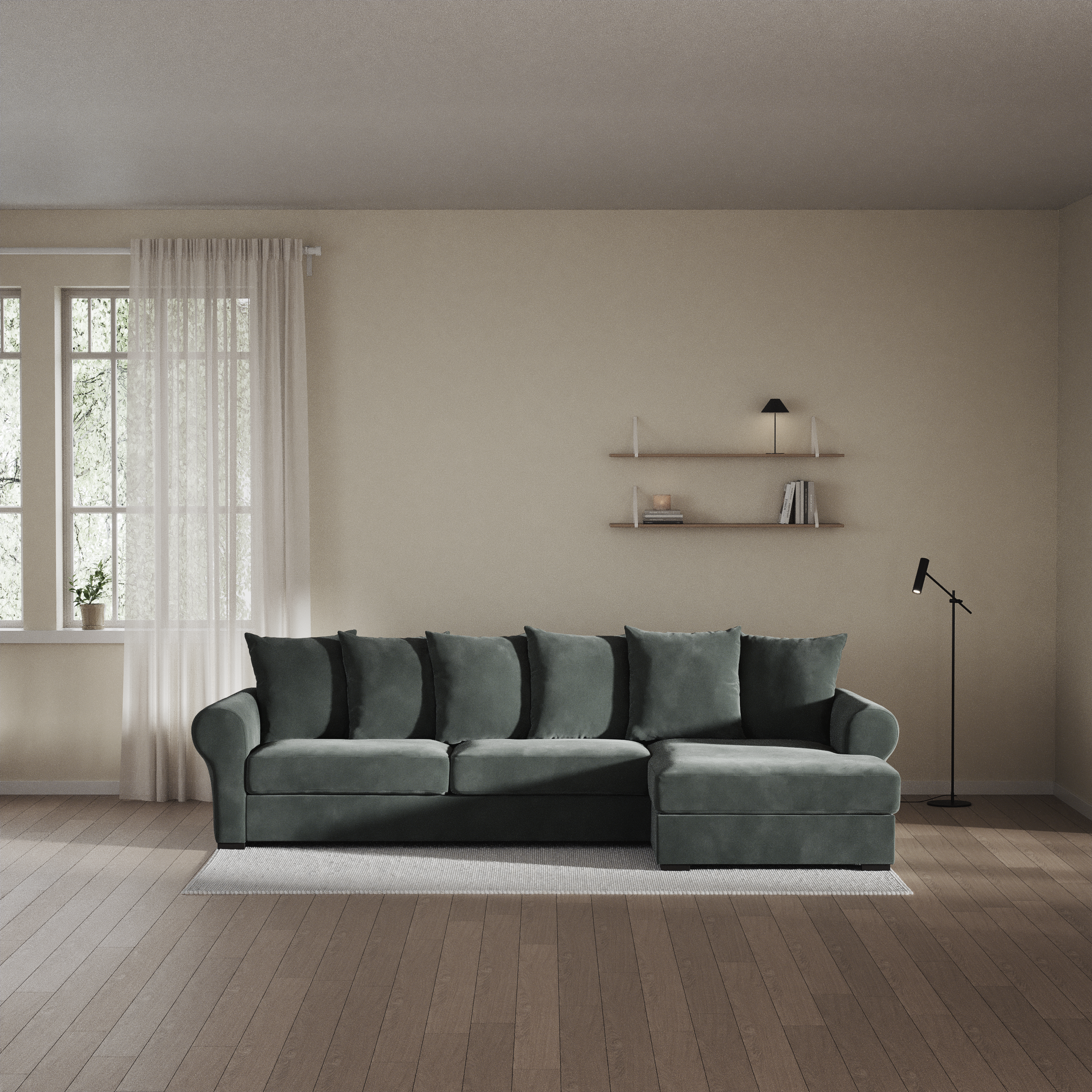 Town - 3-sits soffa med schäslong höger - inspiration