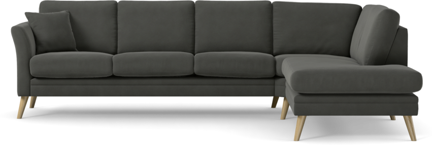 Eden - 3-sits soffa med divan - Grå
