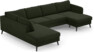 County - 3-sits soffa med divan vänster och schäslong höger - Grön
