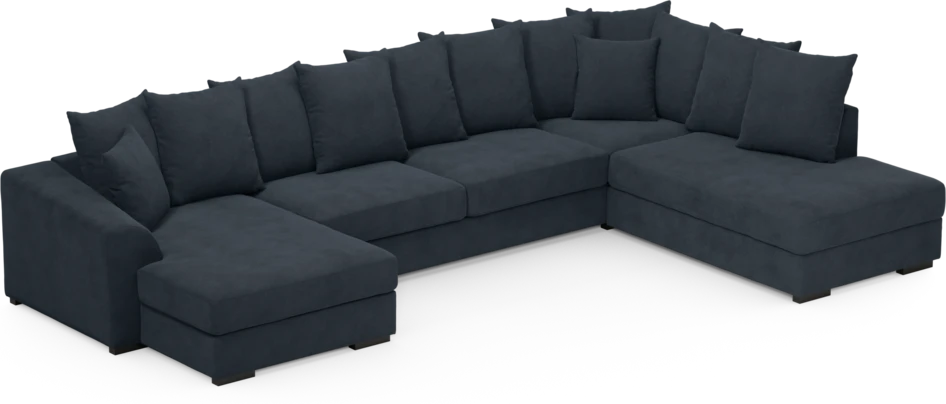 Town - 3-sits soffa med divan höger och schäslong vänster - Blå