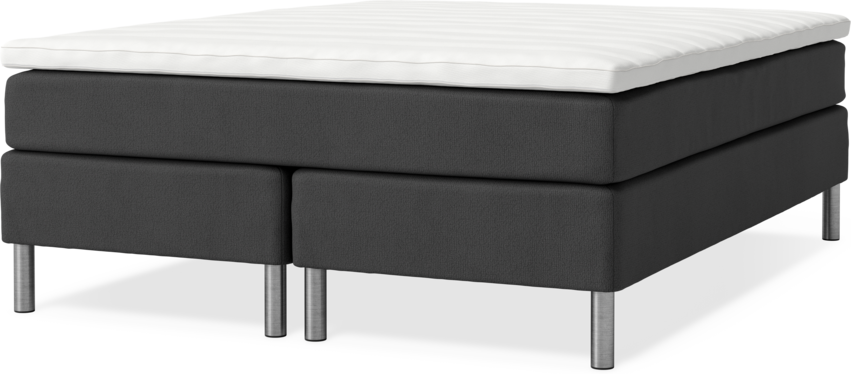 Roma Family - Kontinentalsäng, dubbelsäng med bäddmadrass, B 160-180 - Grå