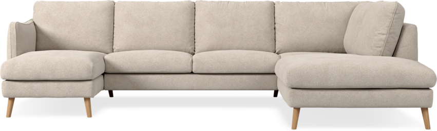 Madison Lux - 2-sits soffa med schäslong vänster och divan höger - Vit