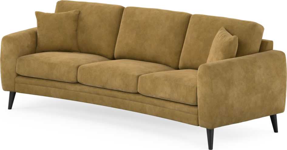 Eden - 3-sits soffa svängd - Gul