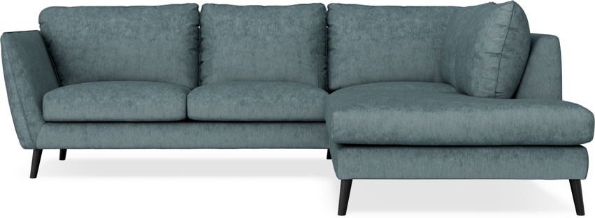 Madison - 2-sits soffa med divan höger - Turkos