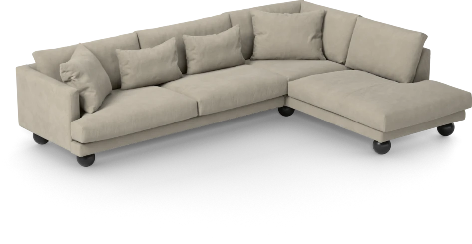 Harper - 3-sits soffa med divan höger - Beige