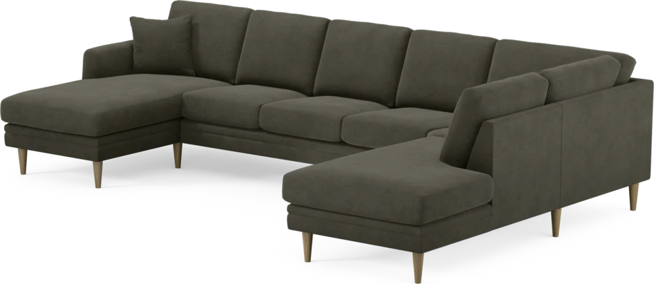 Eden - 3-sits soffa med schäslong vänster och divan höger - Grå